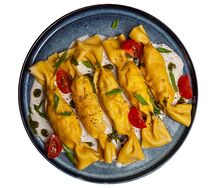 Равиоли с семгой и сыром