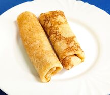 Блины с ветчиной и сыром