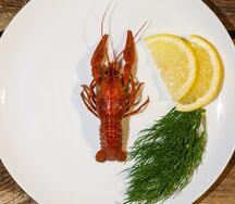 Крохотный сладкий варёный рак по классическому рецепту