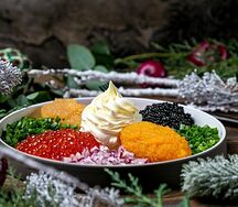 Закуска из разных видов икры