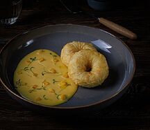 Пончики с крабом и креветкой