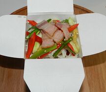 Лапша с беконом