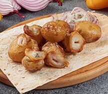 Молодой картофель с курдюком 