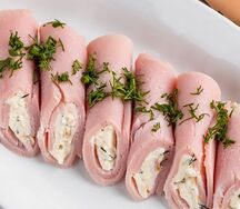 Рулетики из ветчины 
