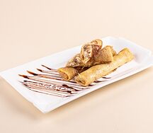 Блинчики с бананом и сливками