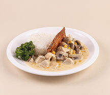 Бефстроганов с рисом