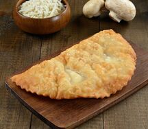 Чебурек с сыром и грибами