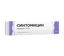 Синтомицина линимент 10% 25г