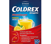 Колдрекс МаксГрипп при простуде и гриппе со вкусом лимона, порошок, 10 пакетиков