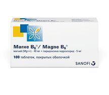 Магне В6 при дефиците магния и витамина B6 таблетки №100