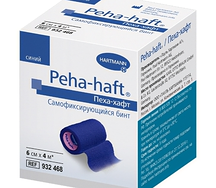 Хартманн бинт Пеха-Хафт фиксирующий эластичный синий 4мх6см