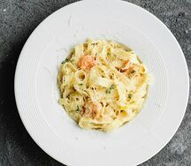 Феттуччине с курицей и грибами
