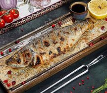 Форель речная на мангале