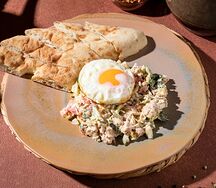 Открытая шаурма с курицей