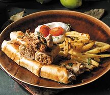 Жареная шаурма с курицей по-турецки