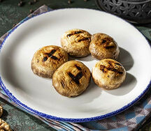 Грибы шампиньоны на мангале