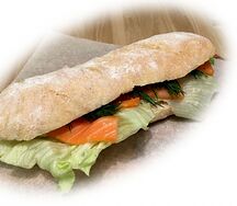 Чиабатта с лососем