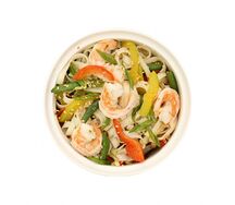 Wok с креветками и овощами