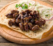 Шашлык из куриных сердечек