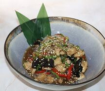 Фунчоза с курицей и овощами