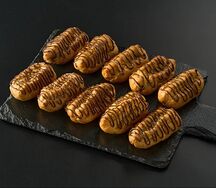 Эклеры с бананом и шоколадной пастой