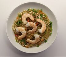 Фунчоза с креветками