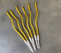 Свечи спираль золото 6 шт