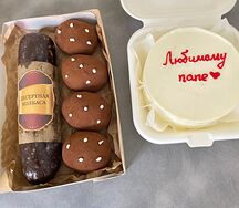 Бенто-торт и шоколадная колбаса с картошкой