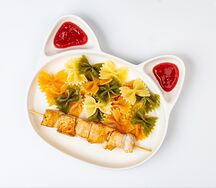 Макароны с шашлычком
