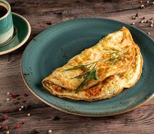 Омлет с лососем и брокколи