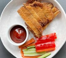 Куриный шницель с картофелем по-деревенски