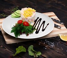 Салат Столичный с крабовым мясом