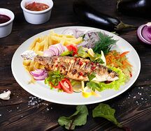 Комбо с форелью на углях