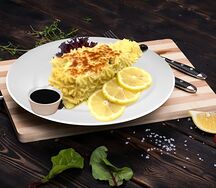 Семга со шпинатом