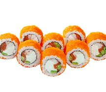 Тигровой креветкой и лососем