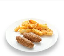 Люля-кебаб с картофелем по-деревенски