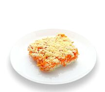 Салат Мимоза с горбушей