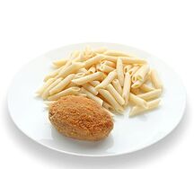Котлета Домашняя с макаронами