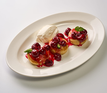 Сырники с вишневым соусом