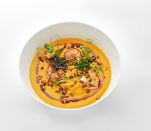 Суп тыквенный с креветками