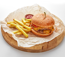 Чизбургер с мраморной говядины