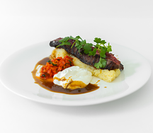 Стейк Бавет с печёным картофелем