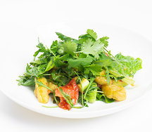 Салат с хрустящими баклажанами