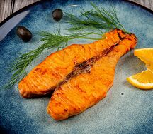 Семга на гриле