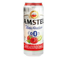 Пивной безалкогольный напиток Amstel Nature Raspberry 0%, малина и лайм, нефильтрованный
