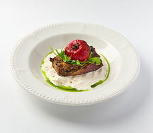 Запеченный баклажан со страчателлой