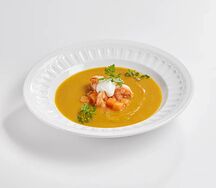 Тыквенный крем суп с креветкой