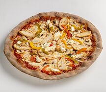 Пицца с куриным филе и шампьонами ржаная