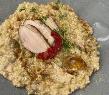 Гречетто с уткой и белыми грибами
