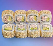Ролл Калифорния со снежным крабом в кунжуте